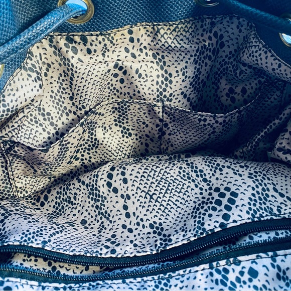 NWOT  Karla Hanson Eva Women's
RFID Blocking Blue Convertible Backpack - Picture 10 of 12